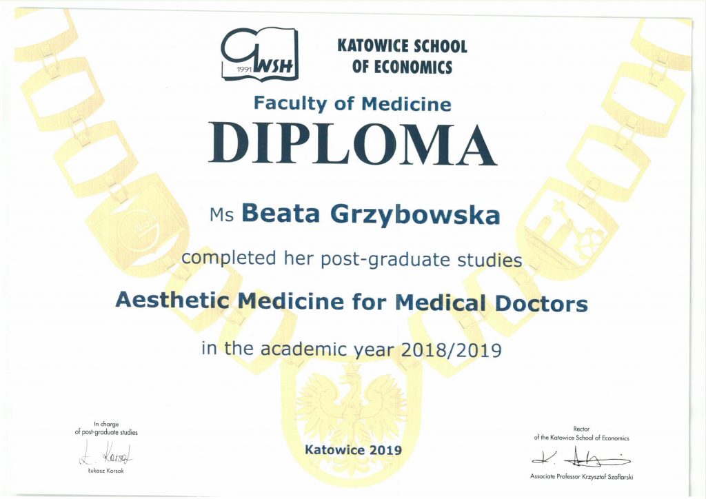 Medycyna Estetyczna - Certyfikat