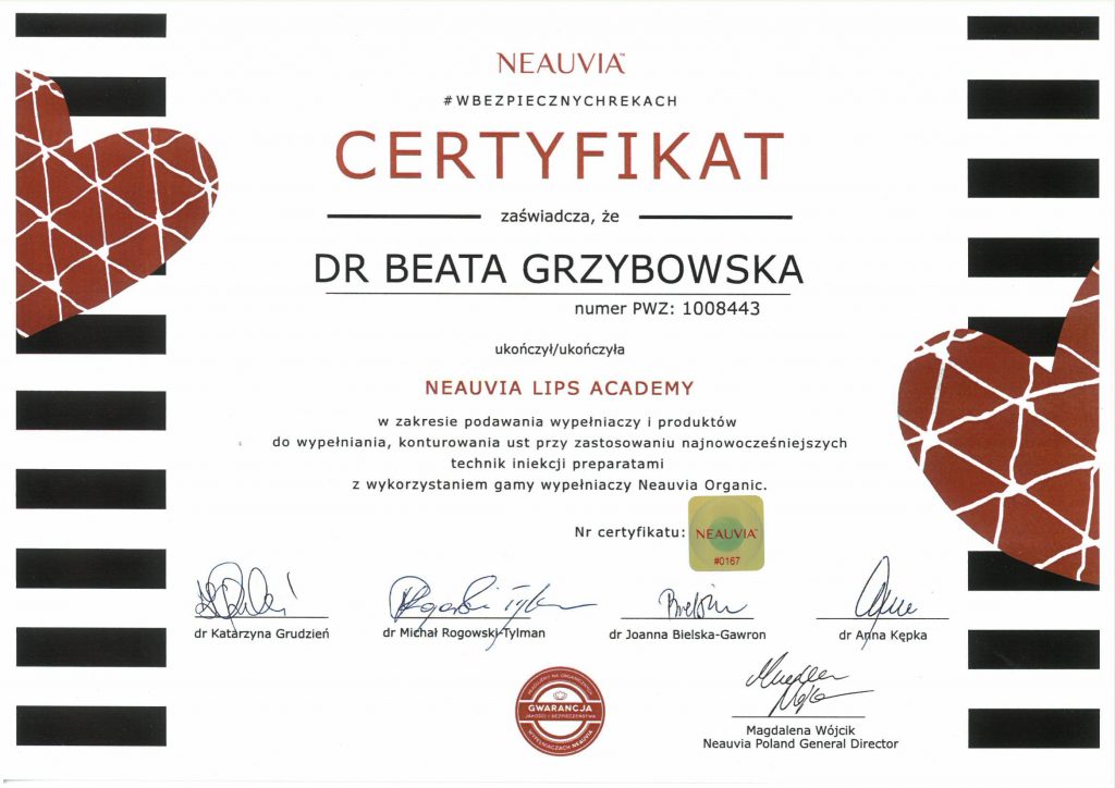 Medycyna Estetyczna - Certyfikat